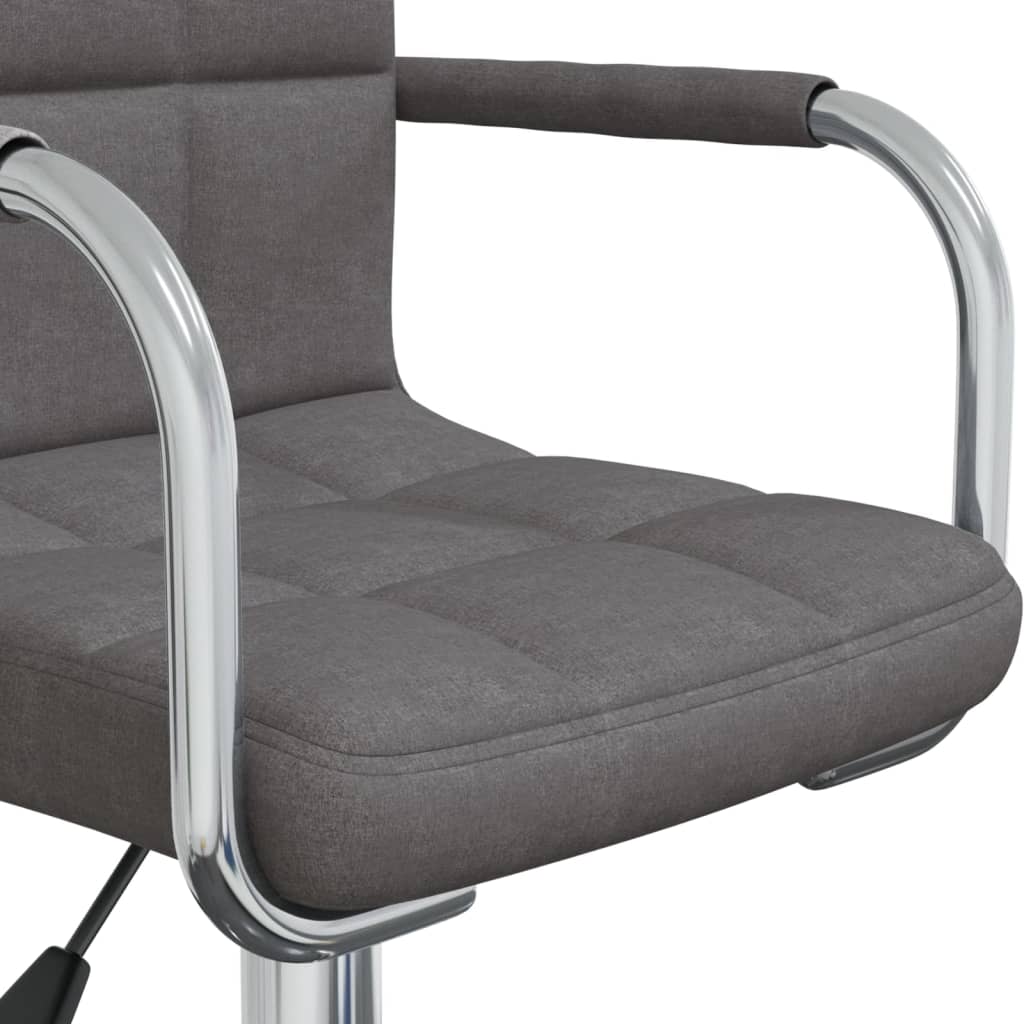 Chaise pivotante de salle à manger Gris foncé Tissu - XIOS
