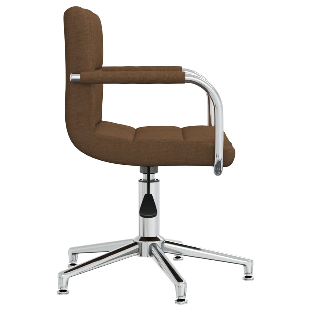 Chaise pivotante de salle à manger Marron Tissu - XIOS