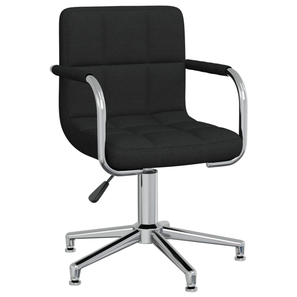 Chaise pivotante de salle à manger Noir Tissu - XIOS