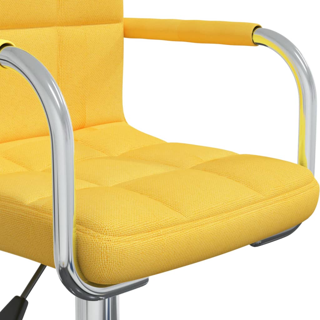 Chaise pivotante de salle à manger Jaune moutarde Tissu - XIOS