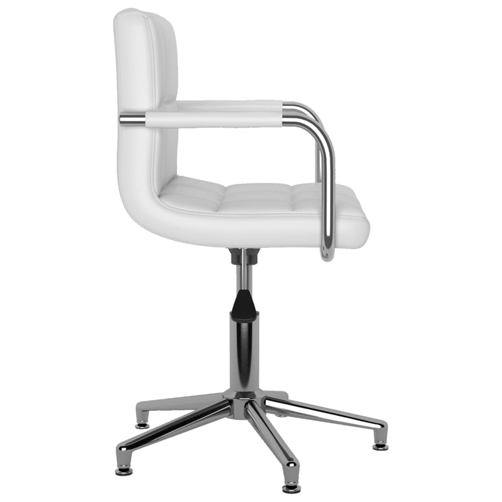Chaises pivotantes à manger lot de 4 blanc similicuir - XIOS
