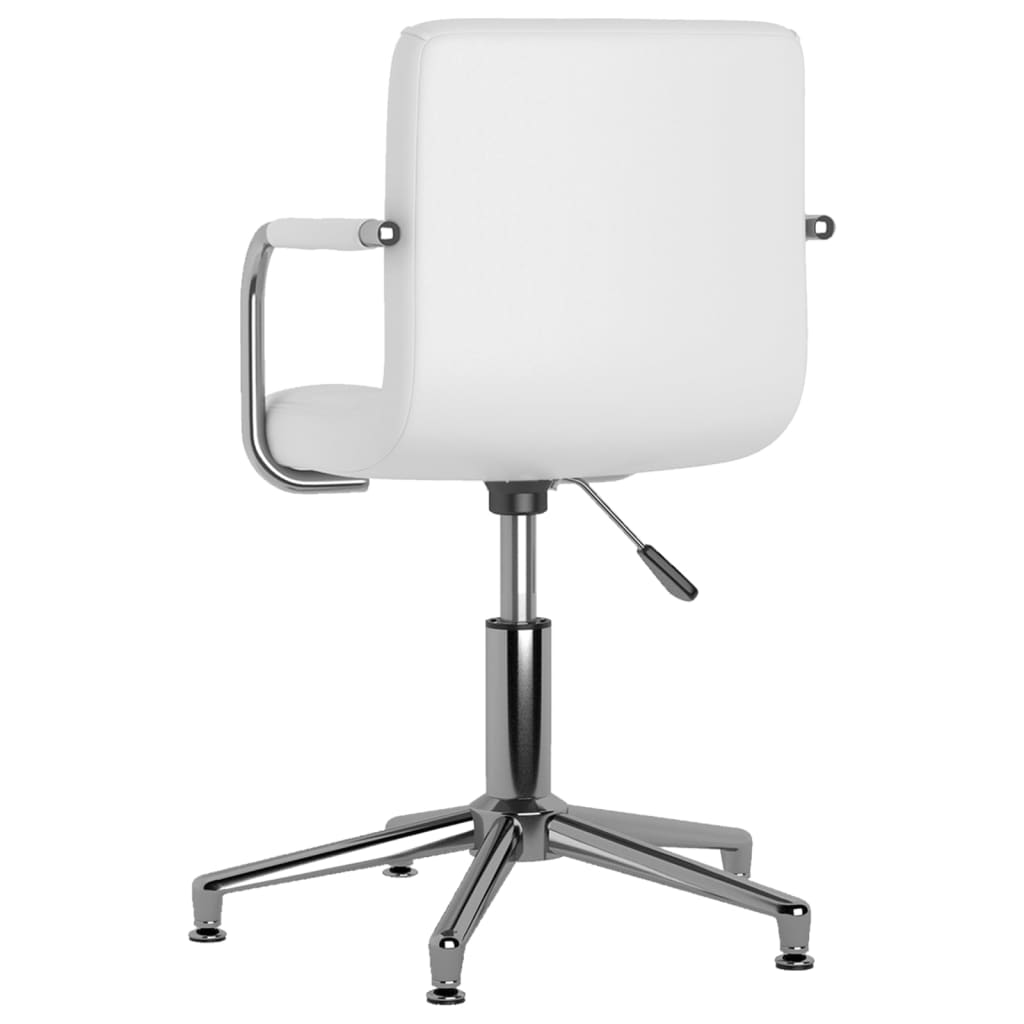 Chaises pivotantes à manger lot de 4 blanc similicuir - XIOS