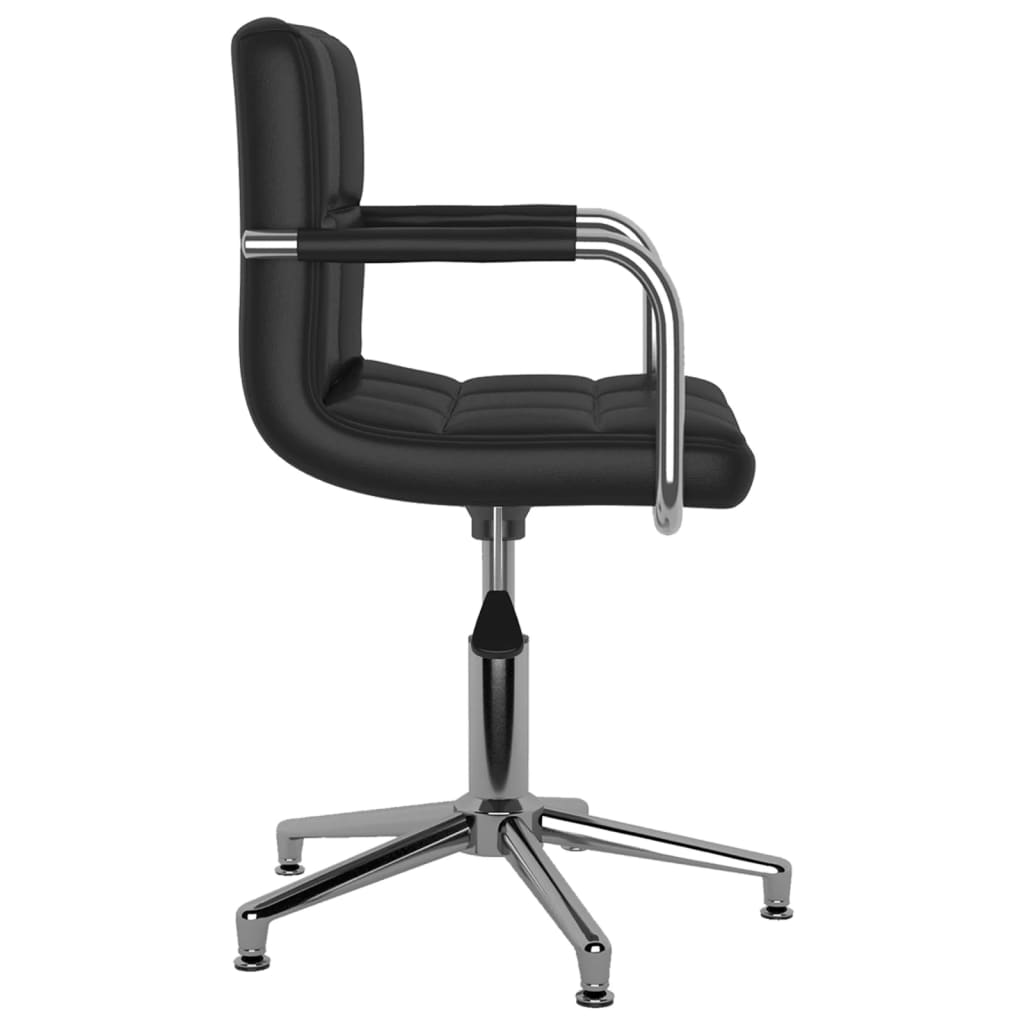 Chaises à manger pivotantes lot de 4 noir similicuir - XIOS
