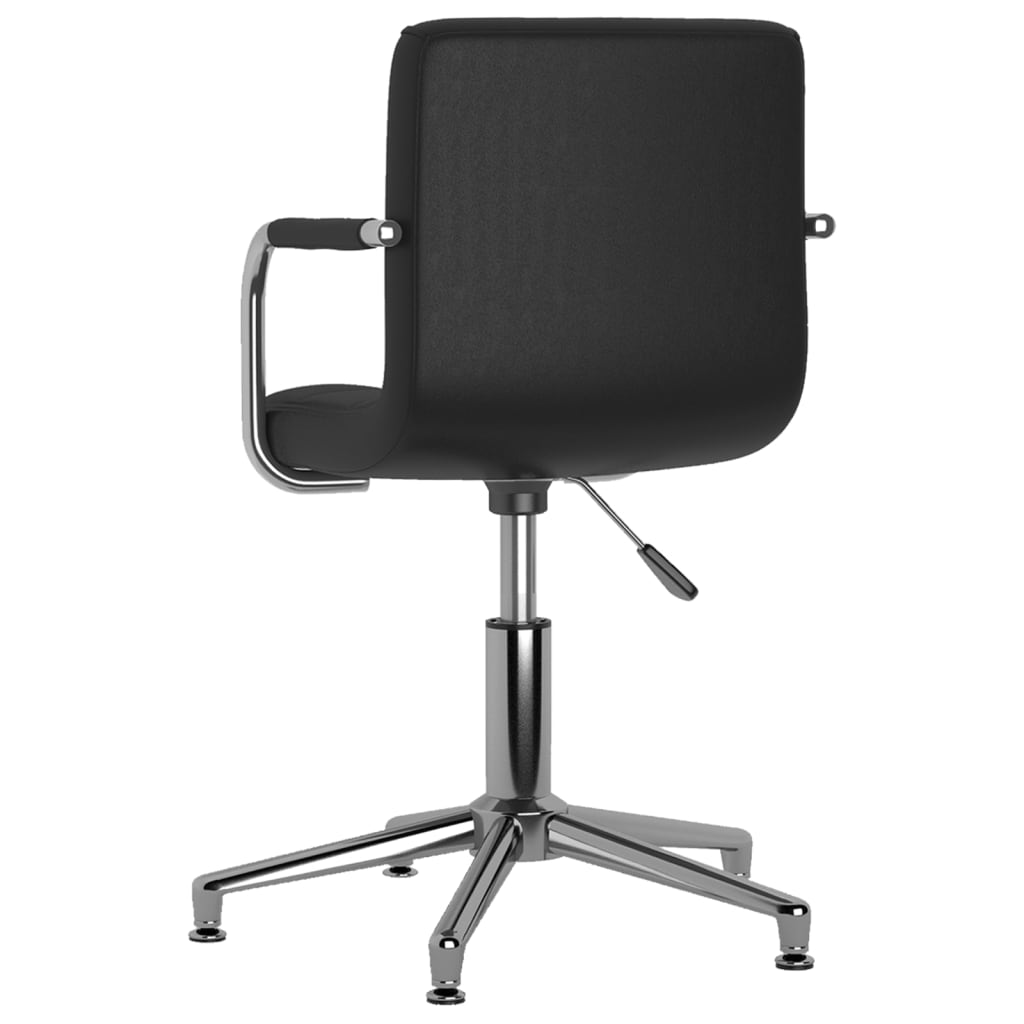Chaises à manger pivotantes lot de 4 noir similicuir - XIOS
