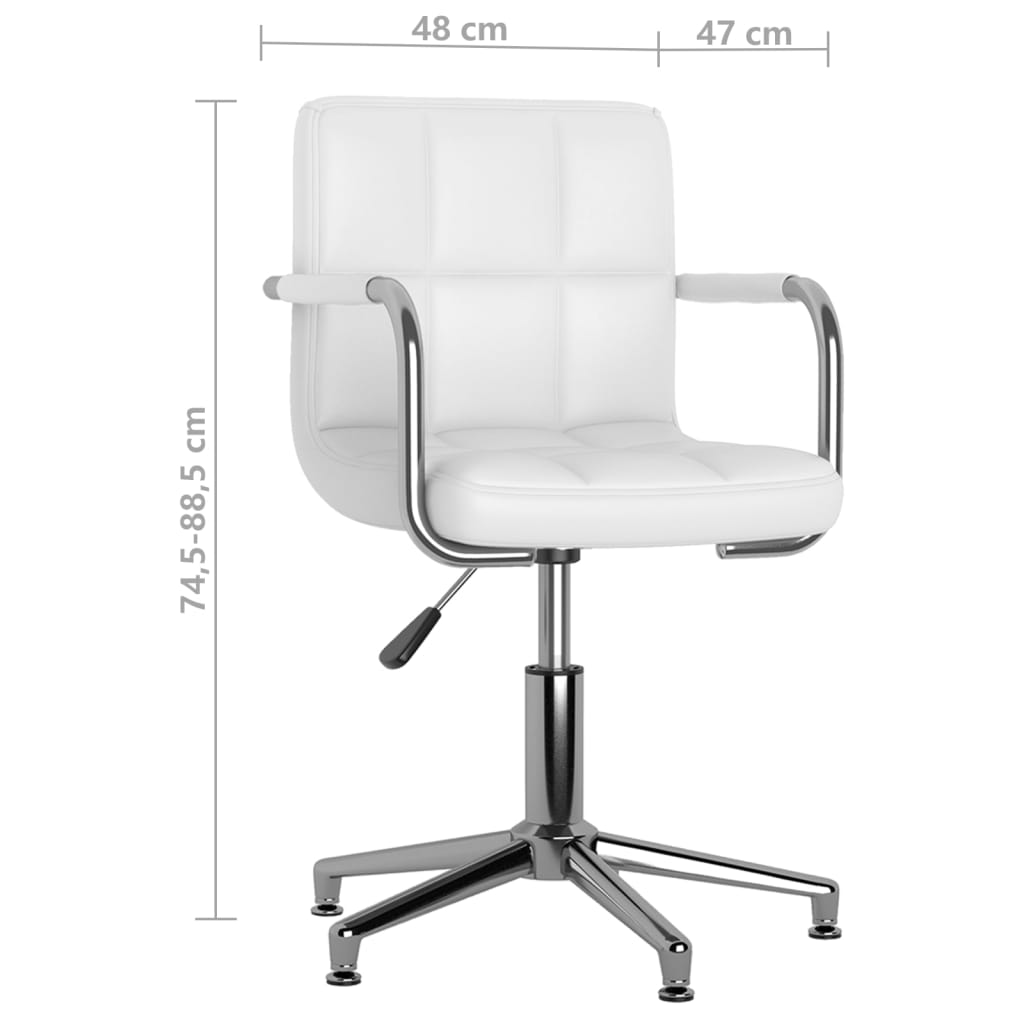 Chaises à manger pivotantes lot de 6 blanc similicuir - XIOS