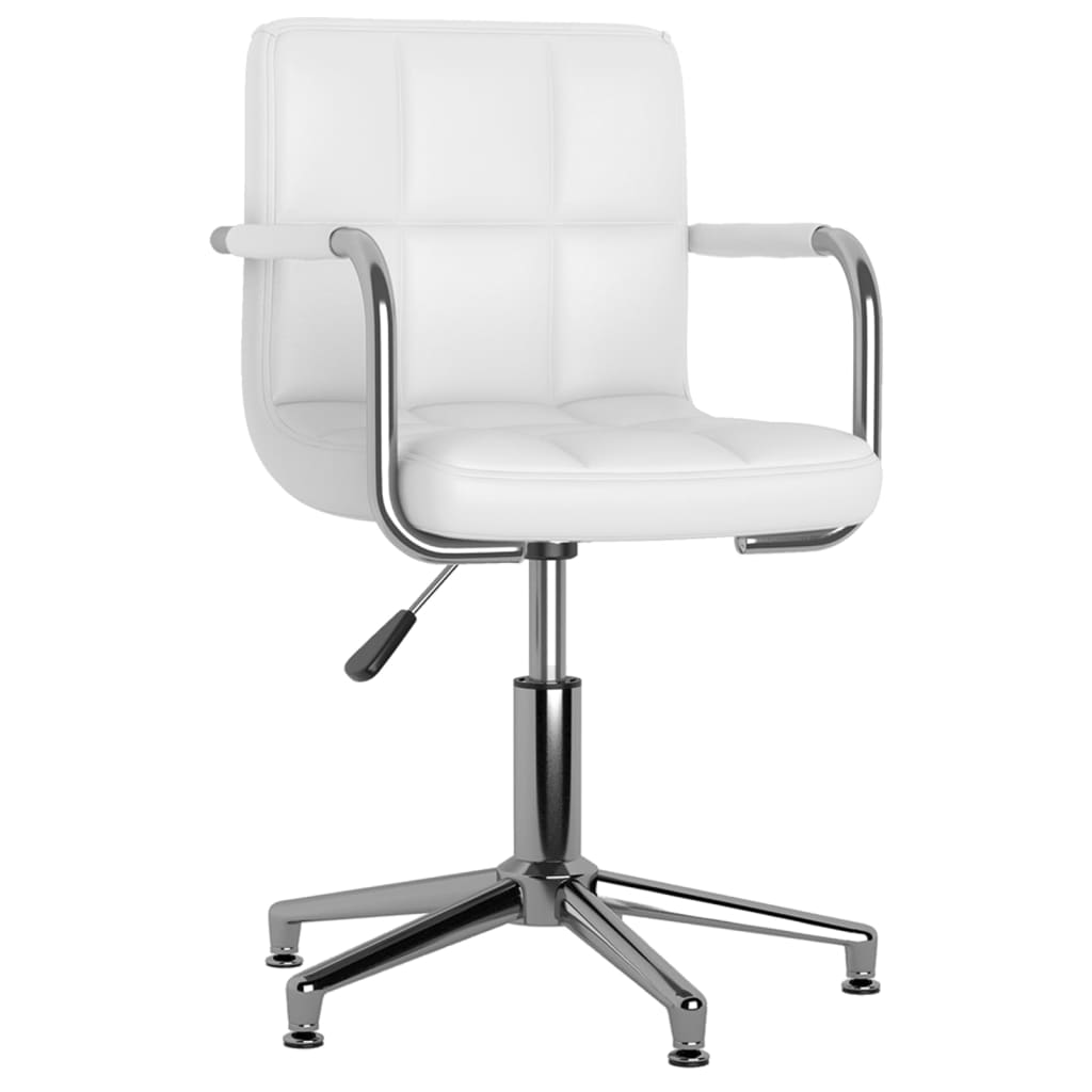 Chaise pivotante de salle à manger Blanc Similicuir - XIOS