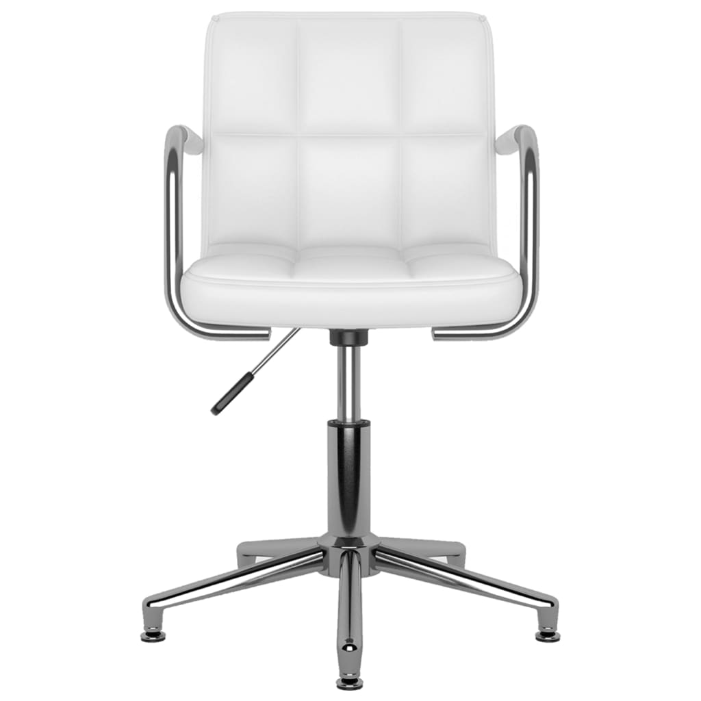 Chaise pivotante de salle à manger Blanc Similicuir - XIOS