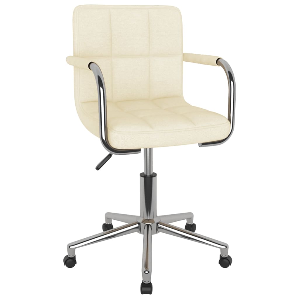 Chaise pivotante de salle à manger Crème Tissu - XIOS