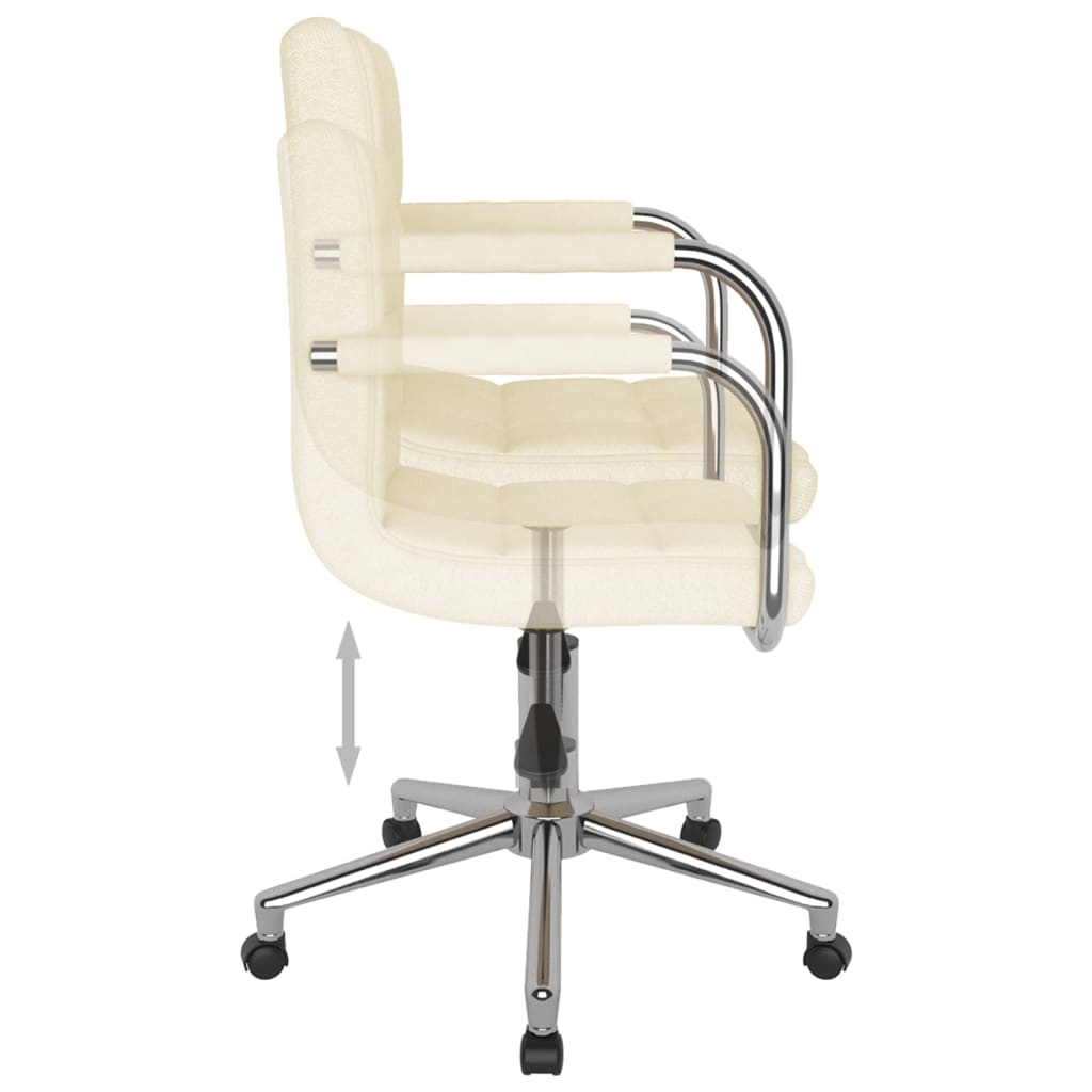 Chaise pivotante de salle à manger Crème Tissu - XIOS