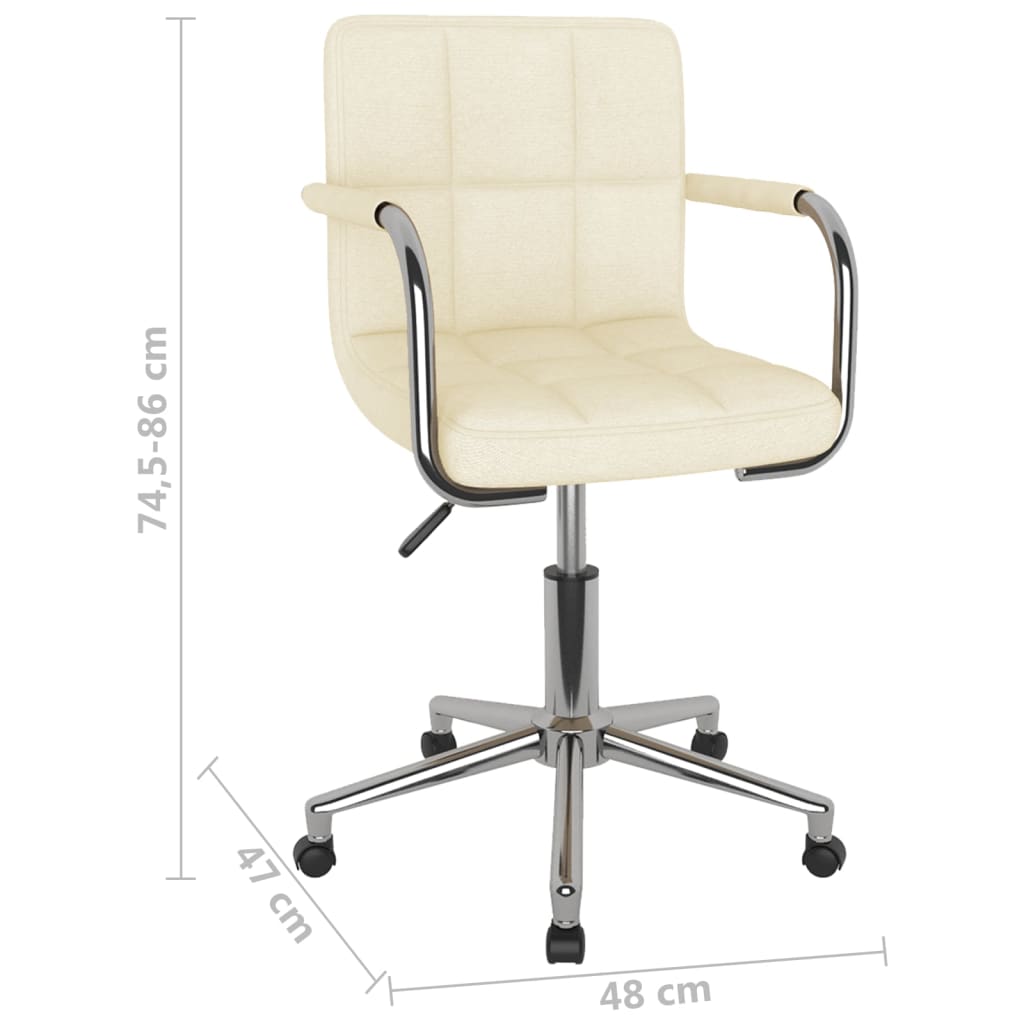 Chaise pivotante de salle à manger Crème Tissu - XIOS