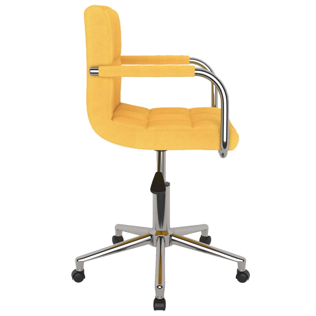 Chaise pivotante de salle à manger Jaune moutarde Tissu - XIOS