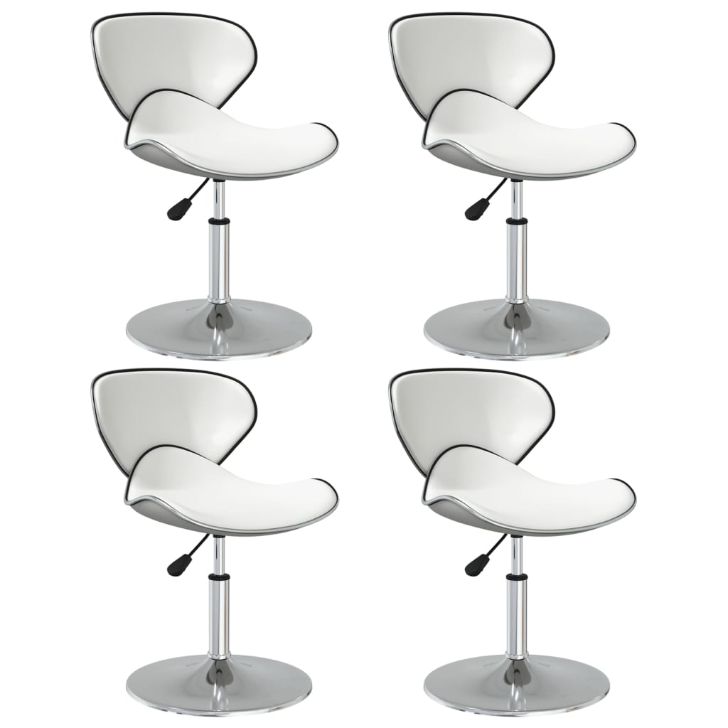 Chaises à manger lot de 4 blanc similicuir - XIOS