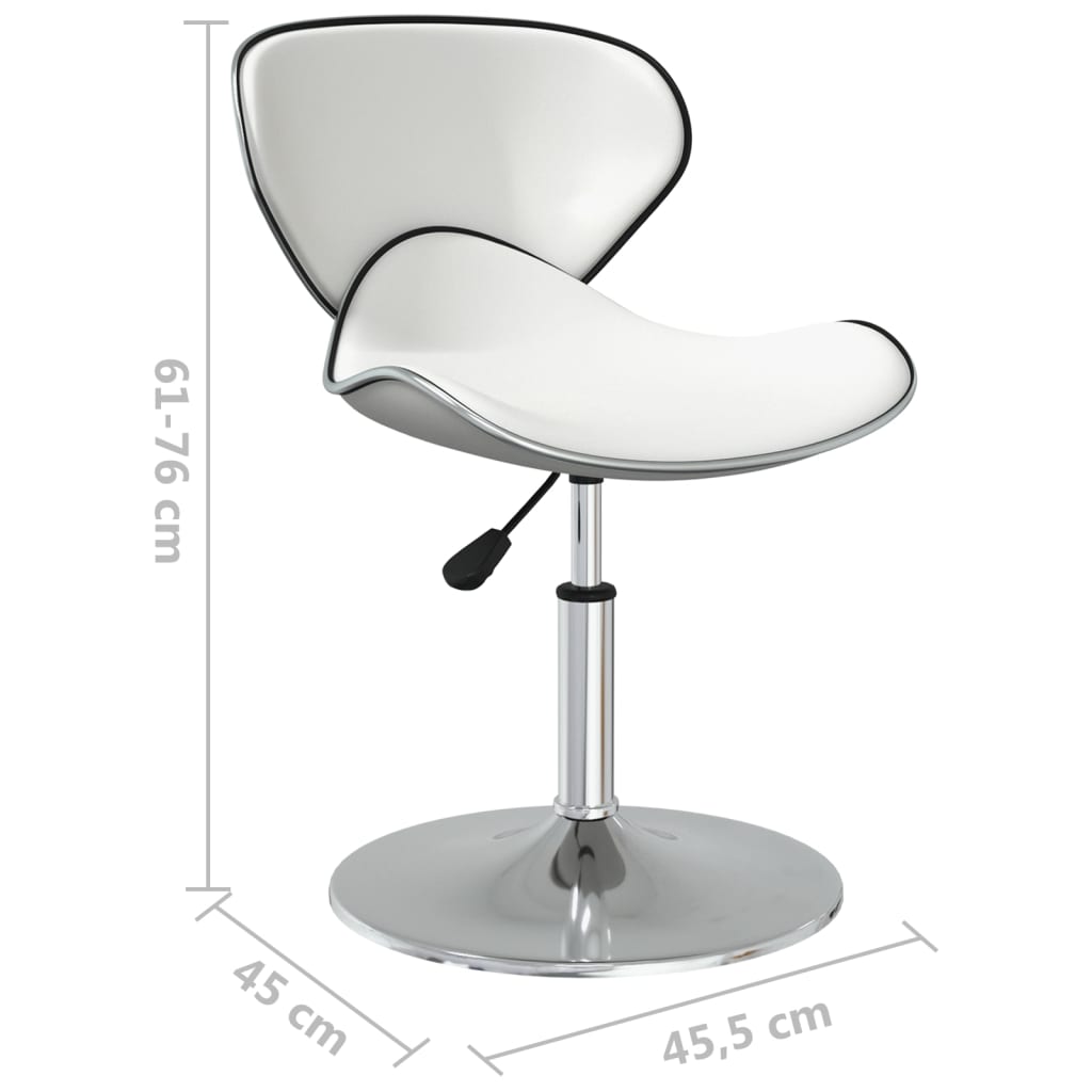 Chaises à manger lot de 4 blanc similicuir - XIOS