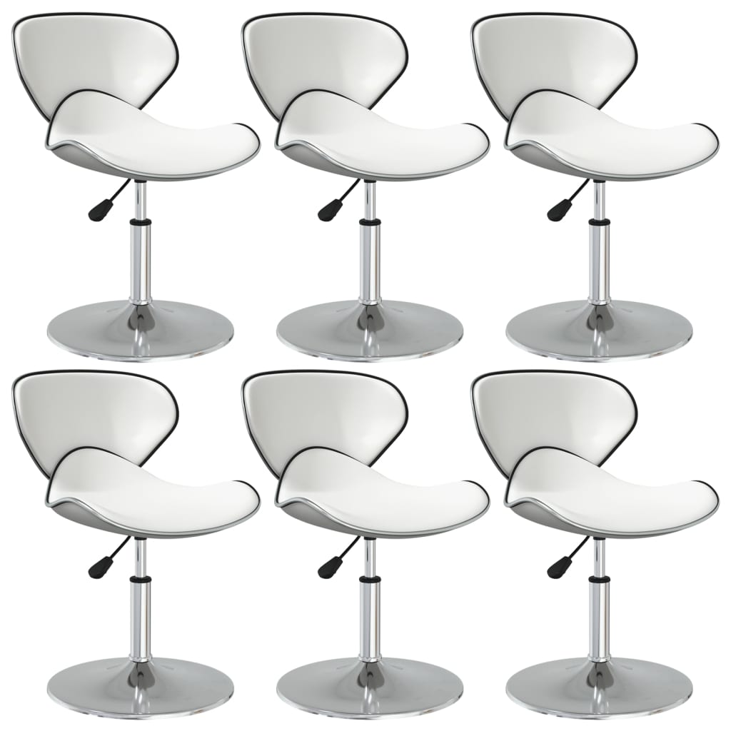 Chaises à manger lot de 6 blanc similicuir - XIOS