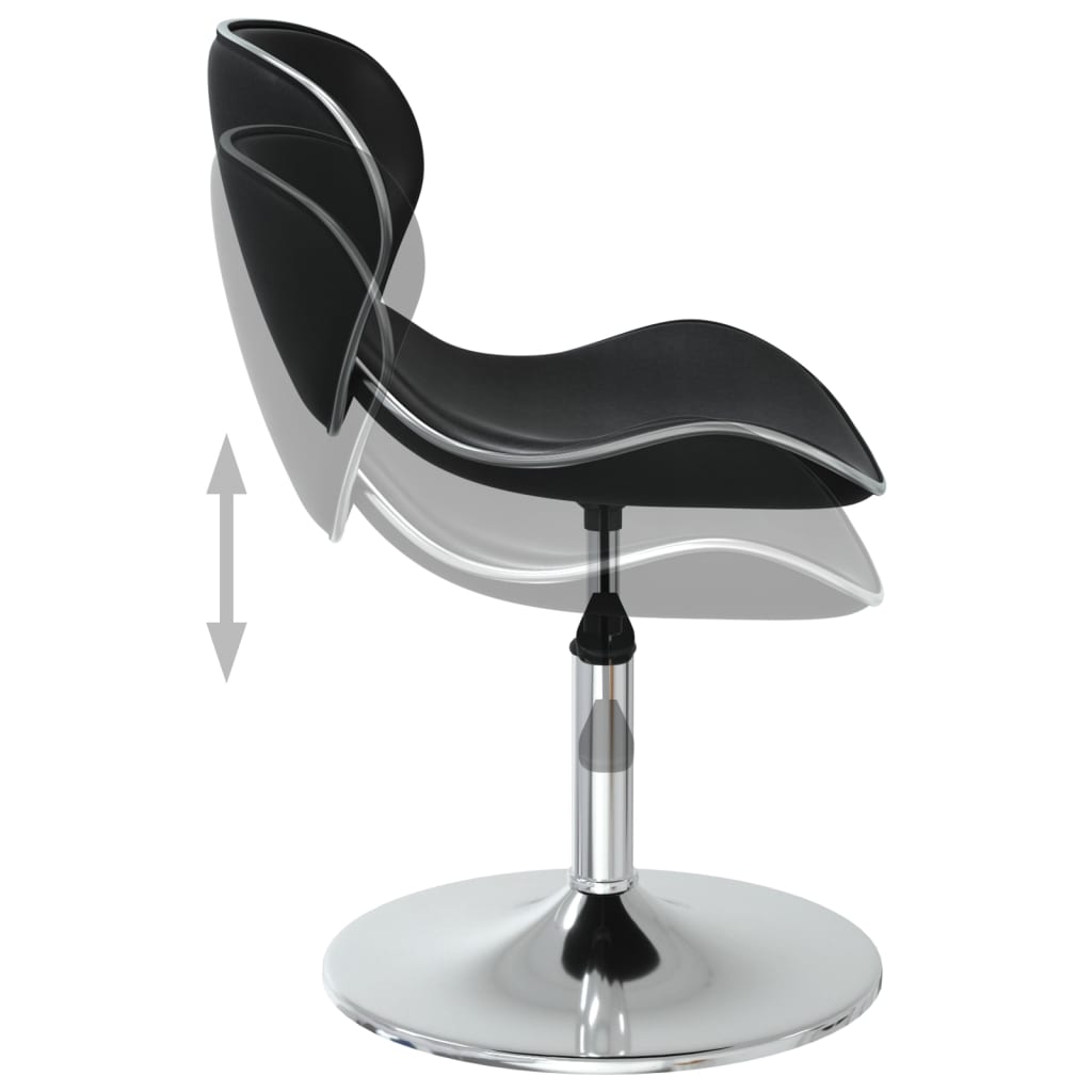 Chaises à manger lot de 6 noir similicuir - XIOS