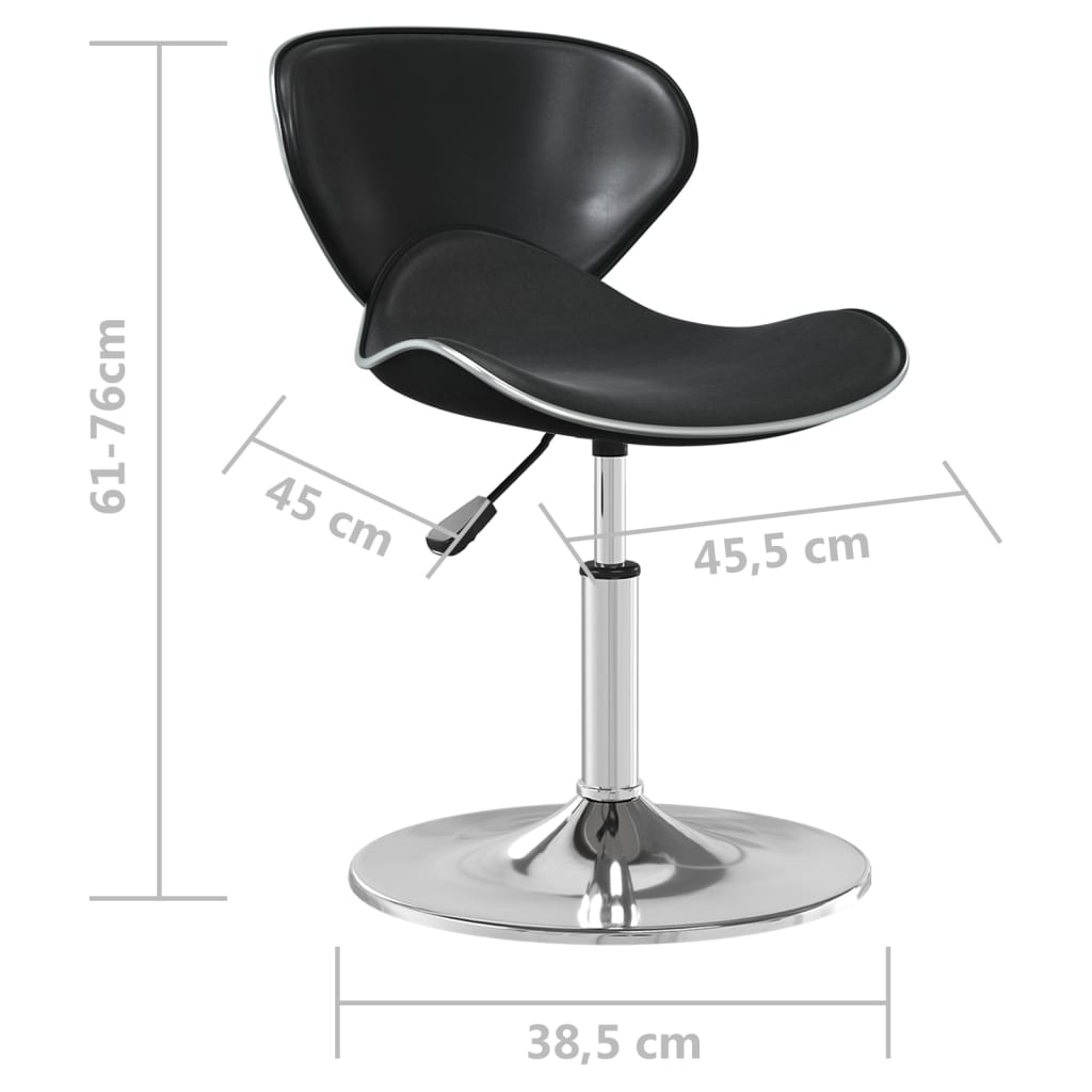 Chaise de salle à manger Noir Similicuir - XIOS