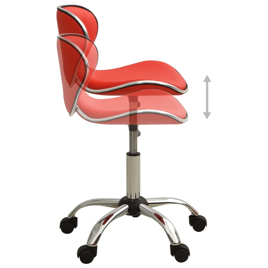 Chaise de bureau Rouge Similicuir - XIOS