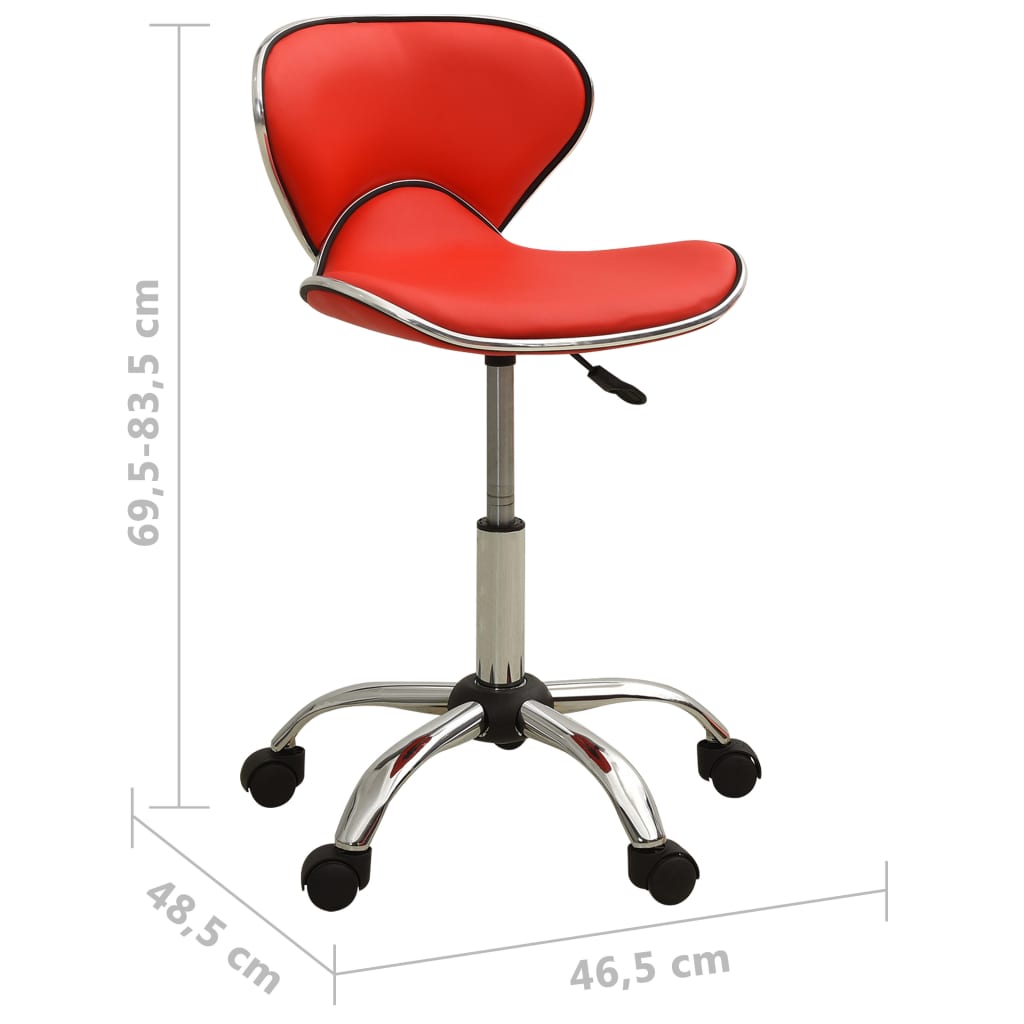 Chaise de bureau Rouge Similicuir - XIOS