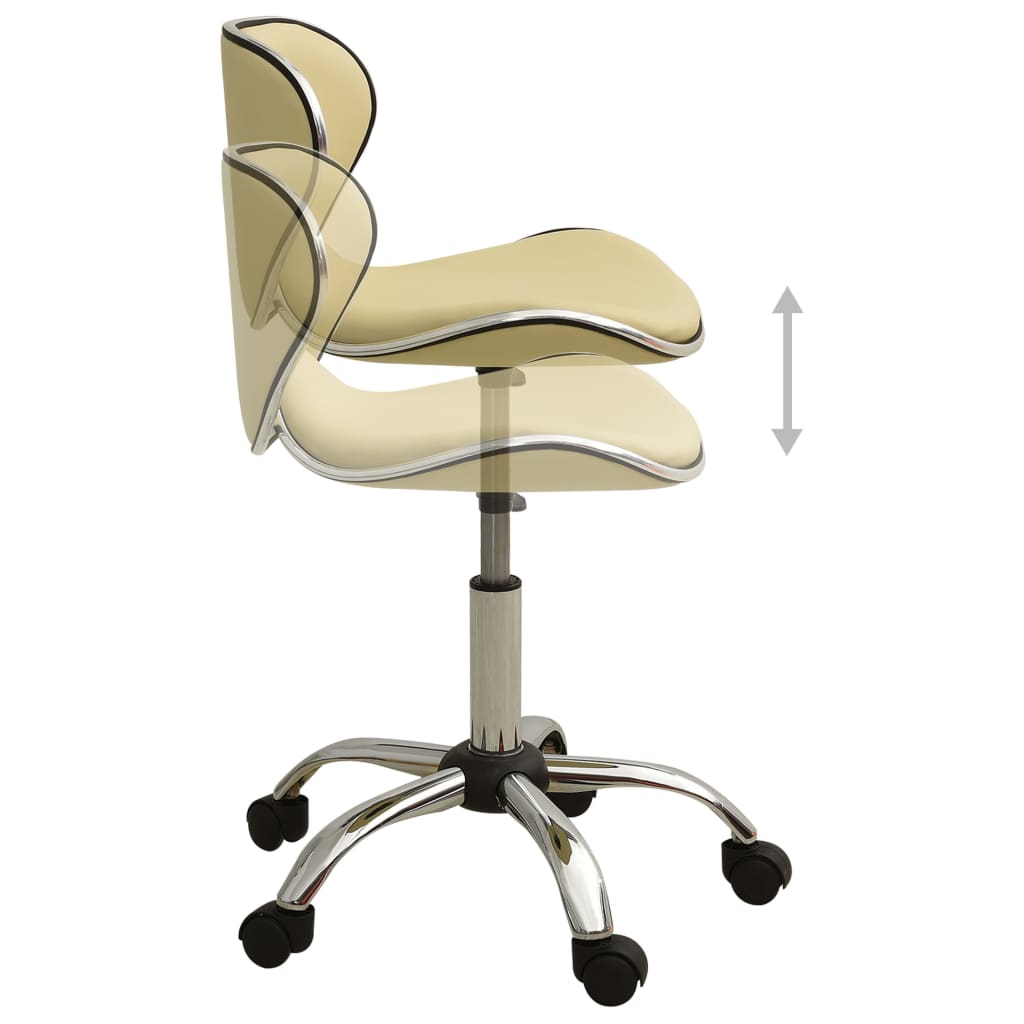 Chaise de bureau Crème Similicuir - XIOS