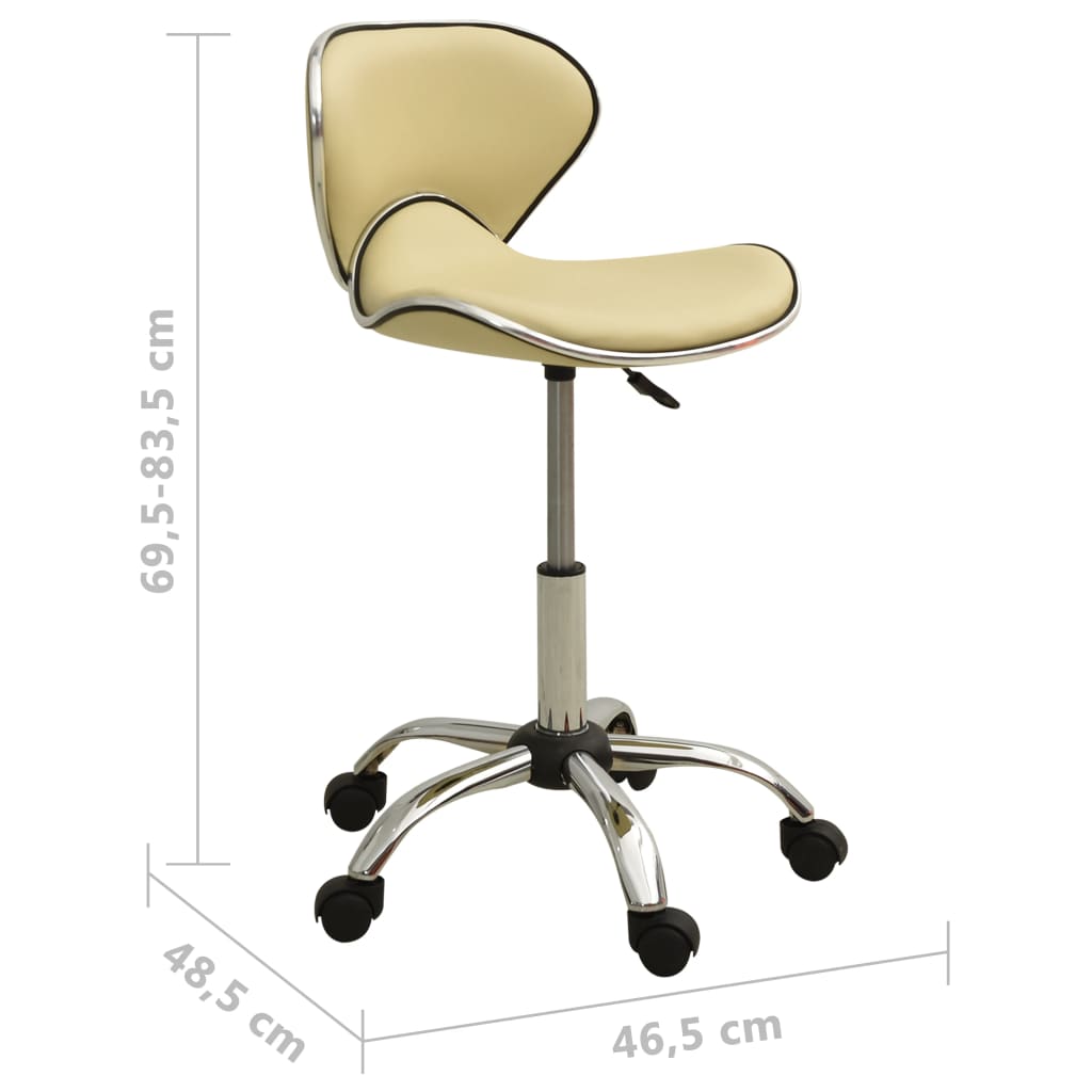 Chaise de bureau Crème Similicuir - XIOS