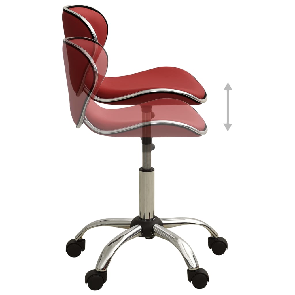 Chaise de bureau Rouge bordeaux Similicuir - XIOS