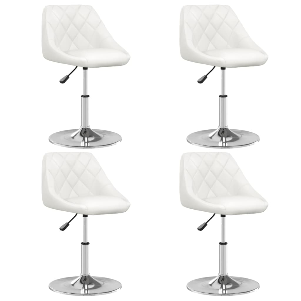 Chaises à manger lot de 4 blanc similicuir - XIOS