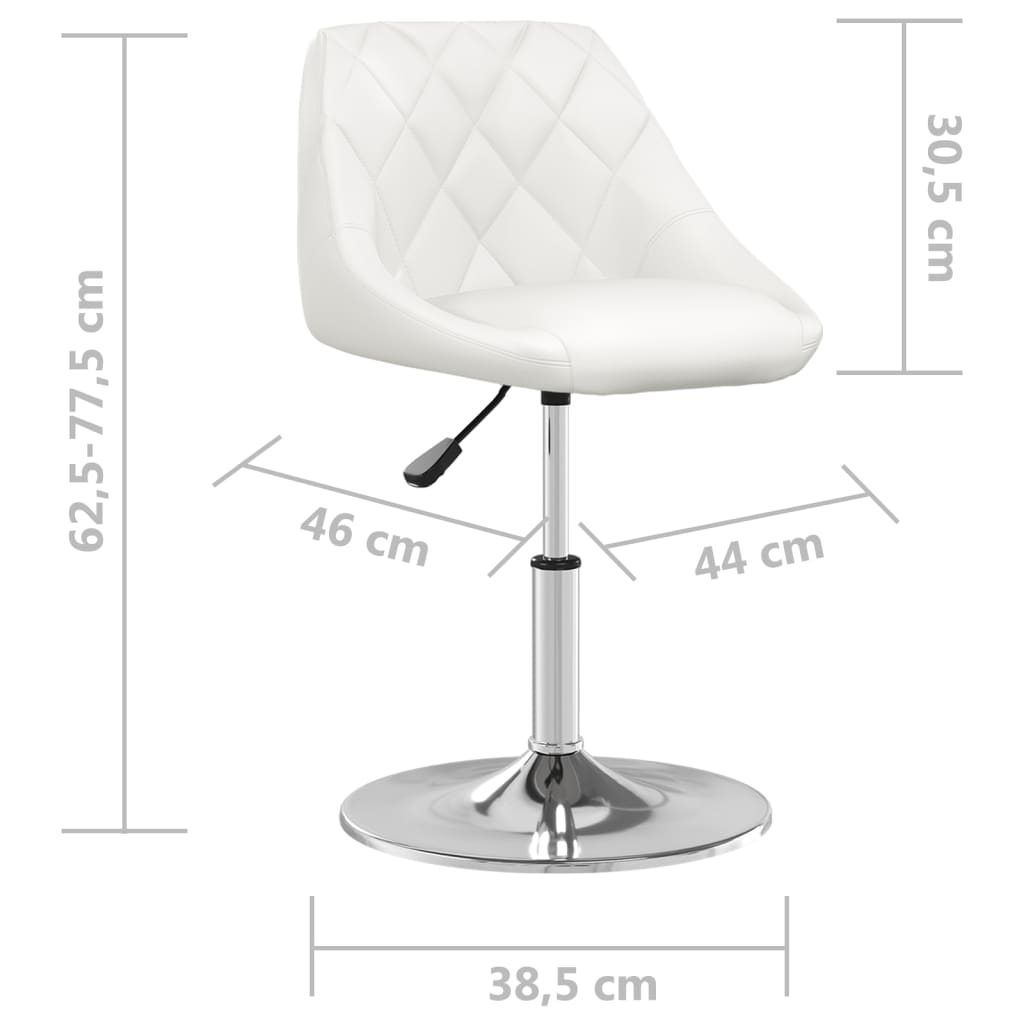 Chaises à manger lot de 6 blanc similicuir - XIOS