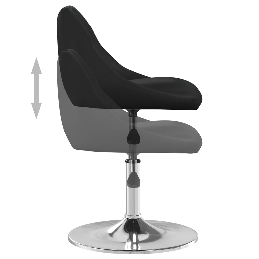 Chaises à manger lot de 6 noir similicuir - XIOS