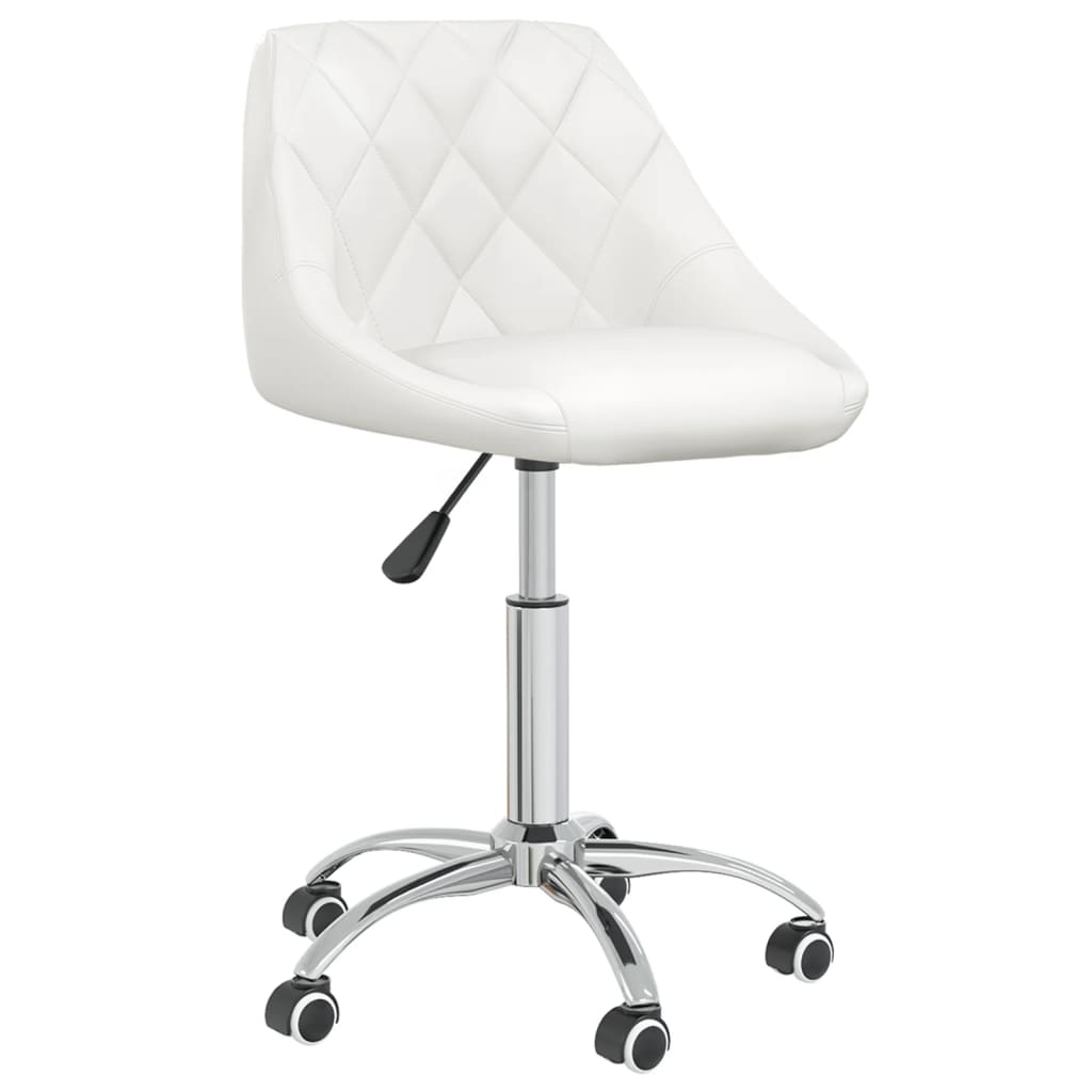 Chaise pivotante de salle à manger Blanc Similicuir - XIOS
