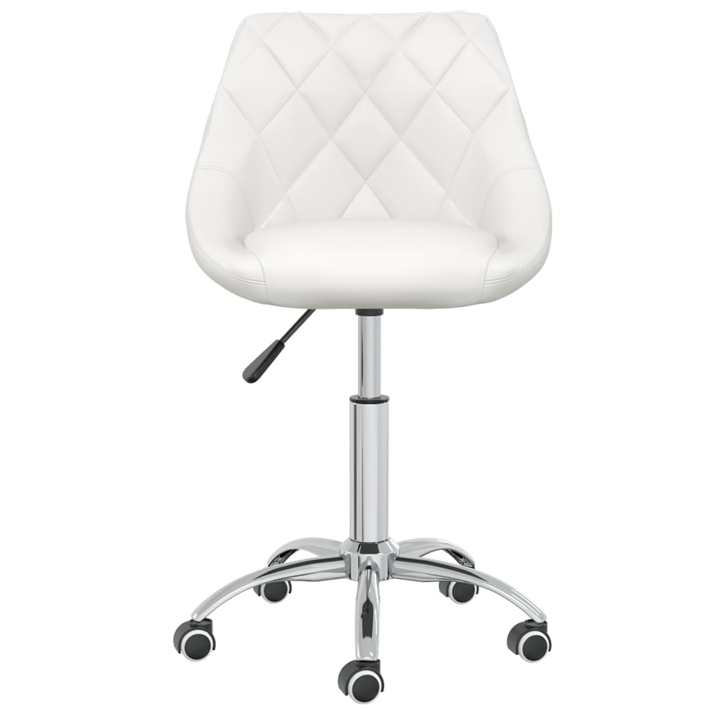 Chaise pivotante de salle à manger Blanc Similicuir - XIOS