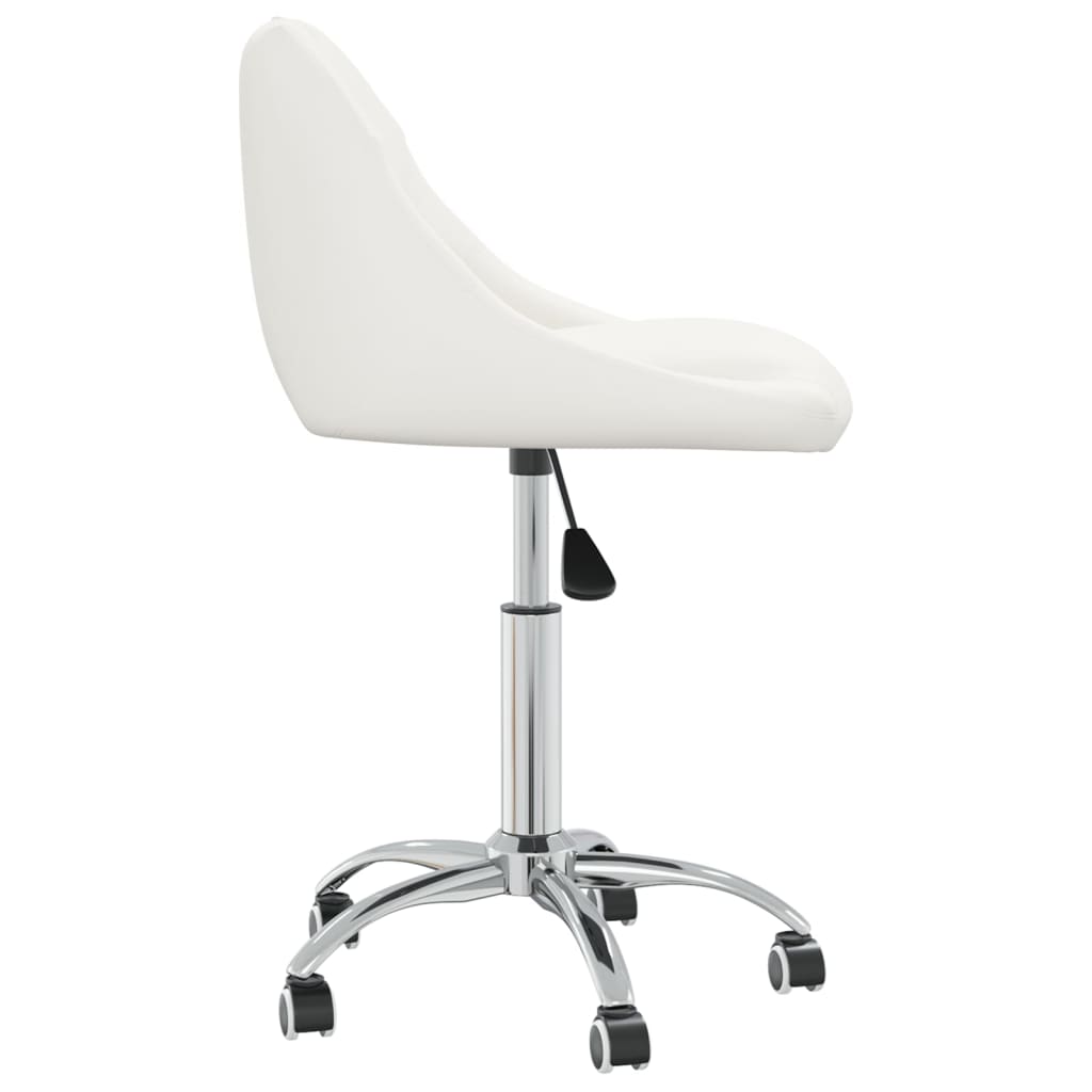 Chaise pivotante de salle à manger Blanc Similicuir - XIOS