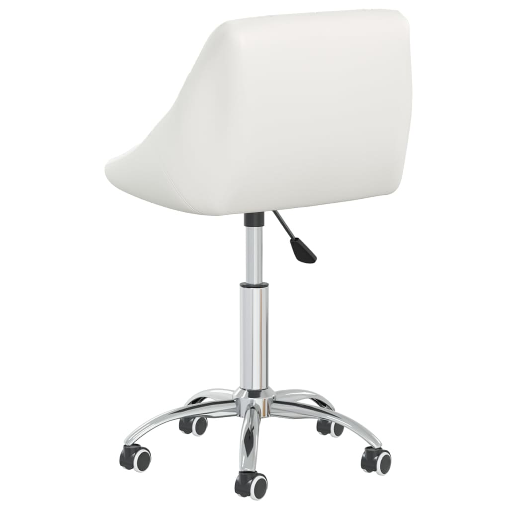 Chaise pivotante de salle à manger Blanc Similicuir - XIOS