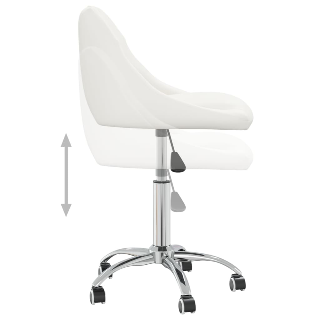 Chaise pivotante de salle à manger Blanc Similicuir - XIOS