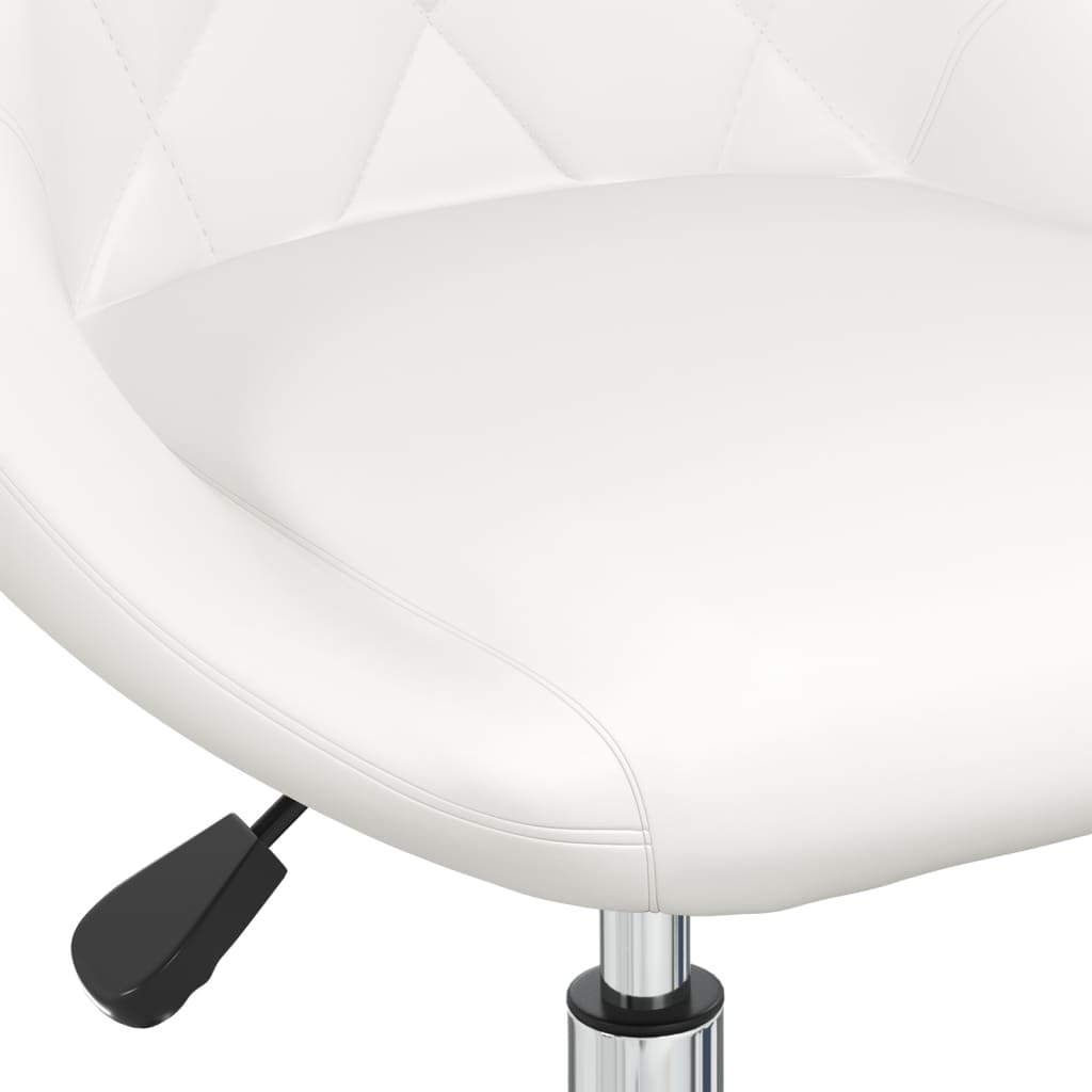 Chaise pivotante de salle à manger Blanc Similicuir - XIOS
