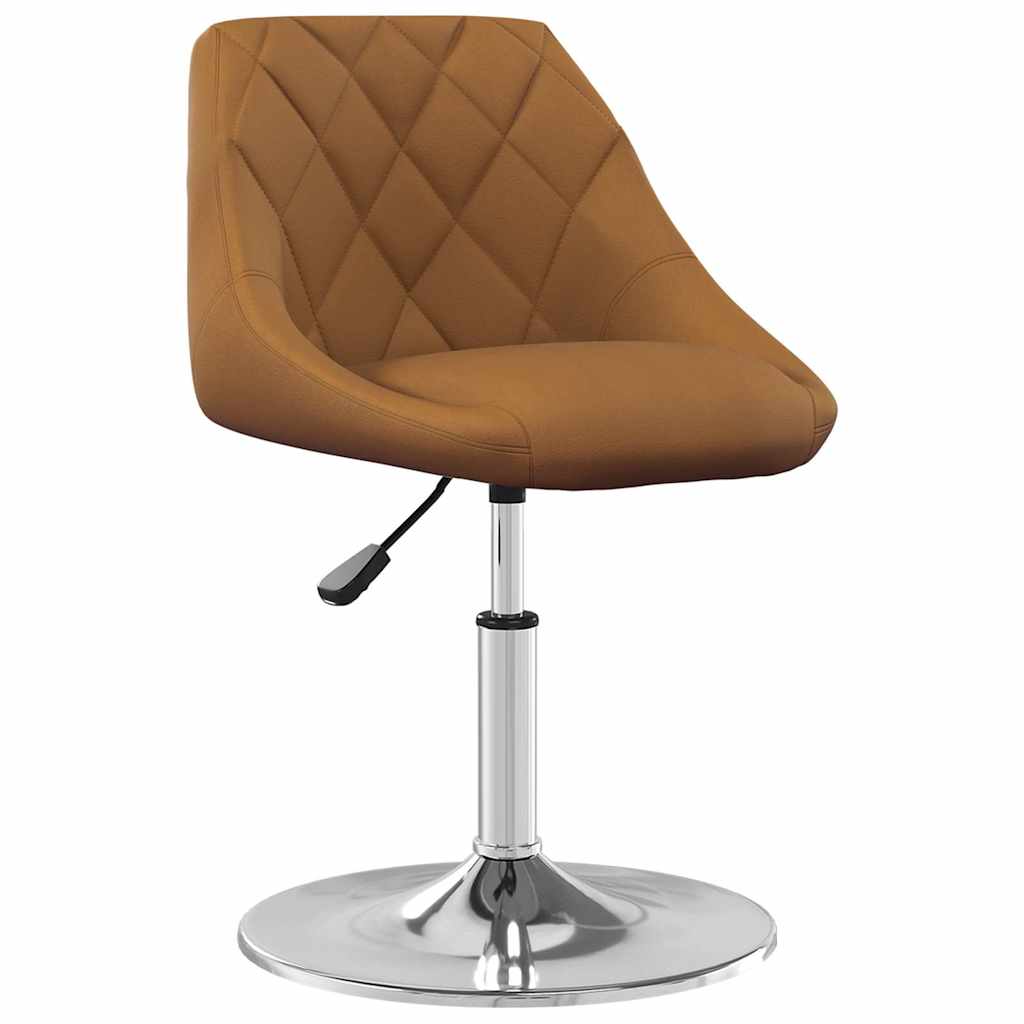 Chaises à manger pivotantes lot de 4 Marron Velours - XIOS
