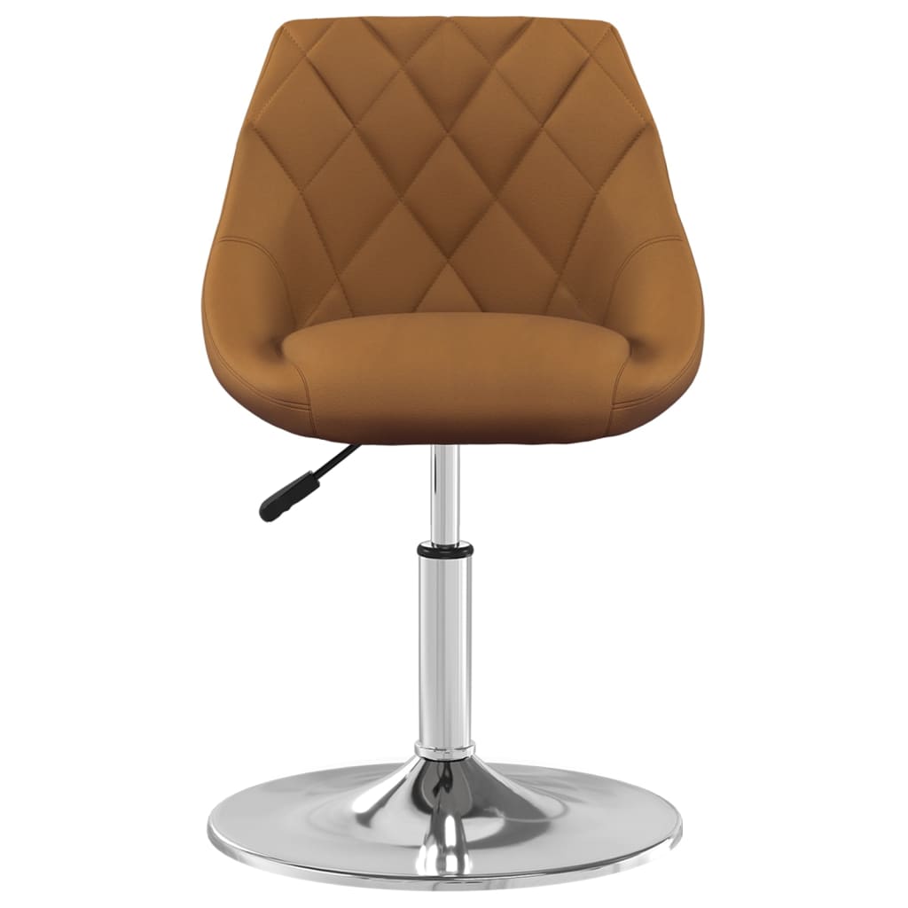 Chaises à manger pivotantes lot de 4 Marron Velours - XIOS
