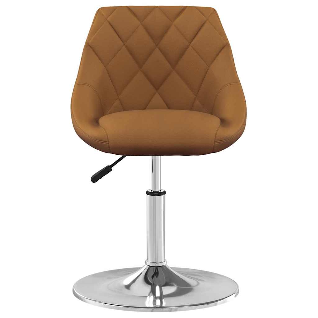 Chaises à manger pivotantes lot de 4 Marron Velours - XIOS