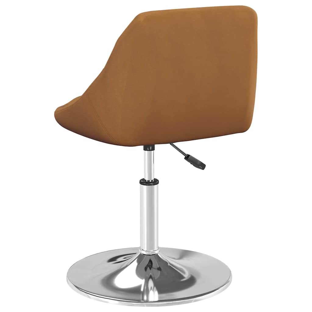 Chaises à manger pivotantes lot de 4 Marron Velours - XIOS