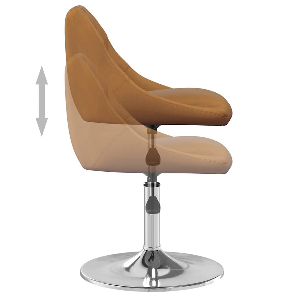 Chaises à manger pivotantes lot de 4 Marron Velours - XIOS