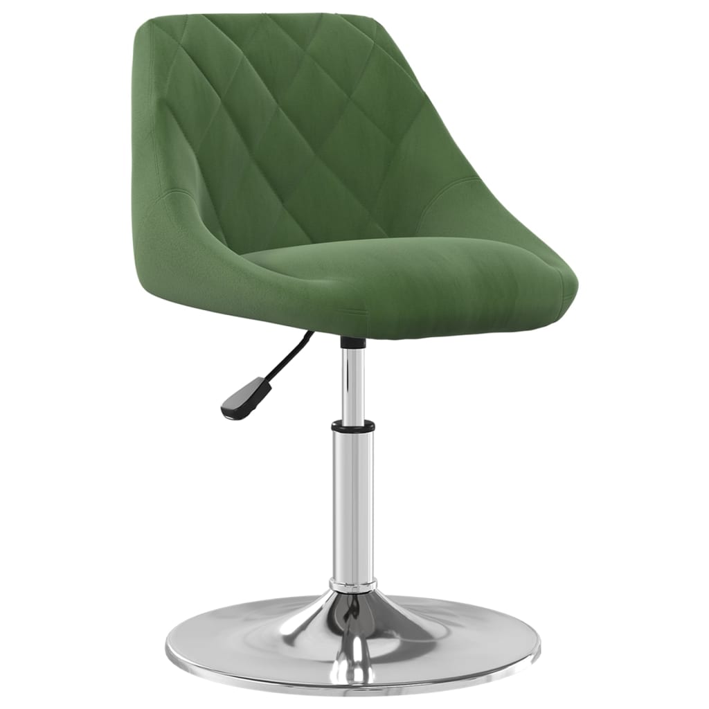 Chaises pivotantes à manger lot de 4 Vert foncé Velours - XIOS