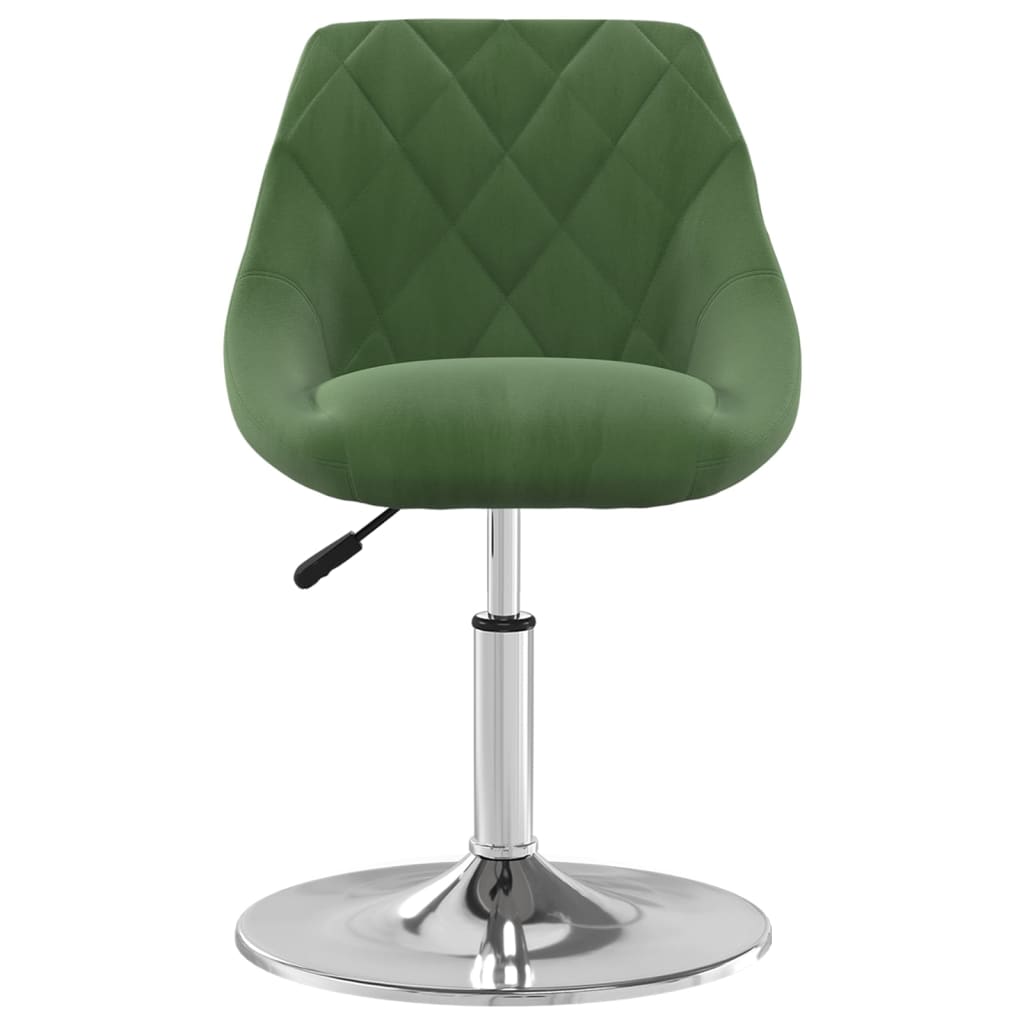 Chaises pivotantes à manger lot de 4 Vert foncé Velours - XIOS