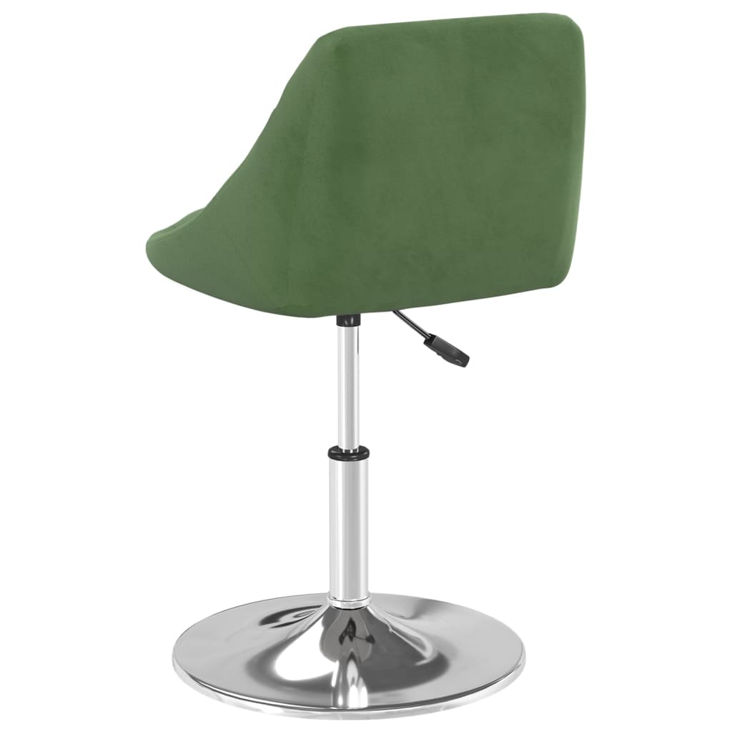 Chaises pivotantes à manger lot de 4 Vert foncé Velours - XIOS