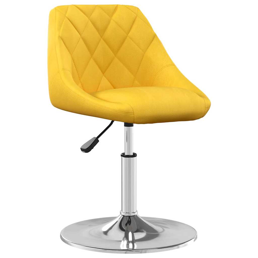 Chaises pivotantes à manger lot de 4 jaune moutarde velours - XIOS