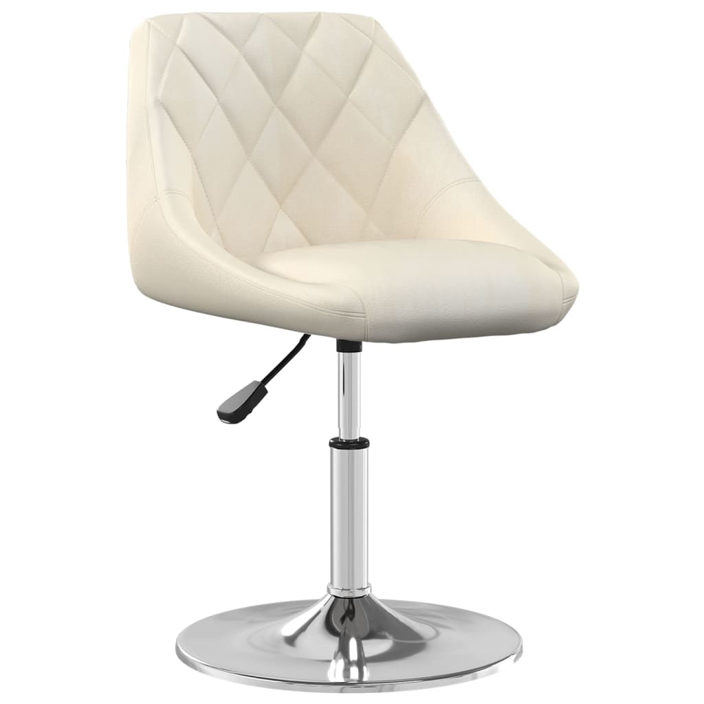 Chaises pivotantes à manger lot de 6 Crème Velours - XIOS