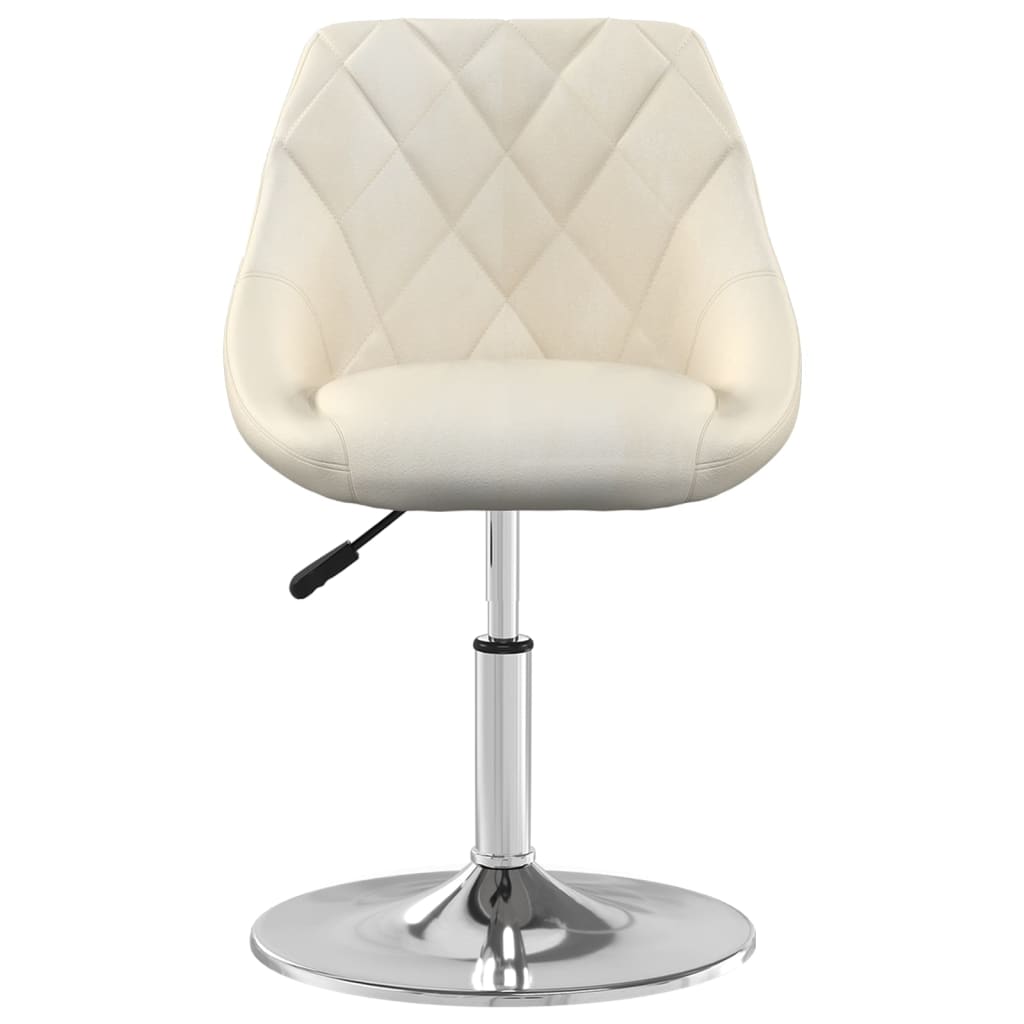 Chaises pivotantes à manger lot de 6 Crème Velours - XIOS
