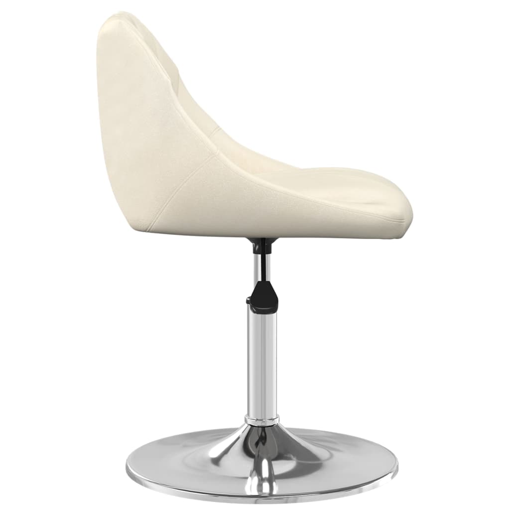 Chaises pivotantes à manger lot de 6 Crème Velours - XIOS