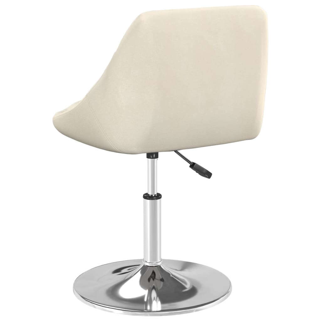 Chaises pivotantes à manger lot de 6 Crème Velours - XIOS