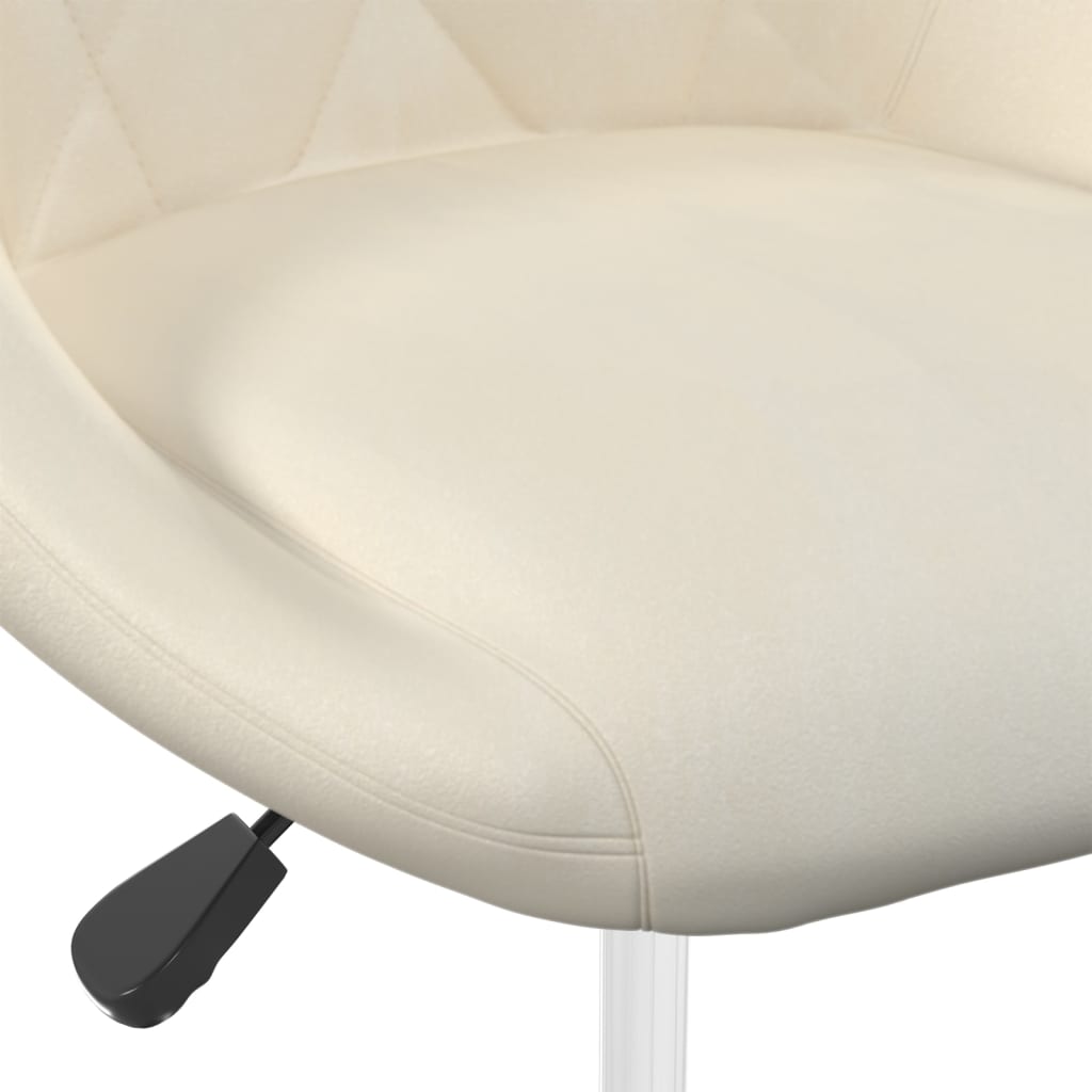 Chaises pivotantes à manger lot de 6 Crème Velours - XIOS