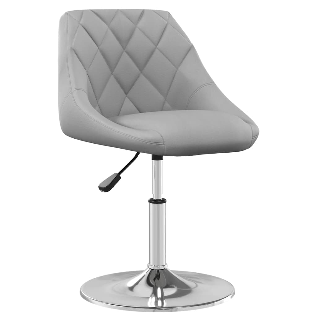Chaises pivotantes à manger lot de 6 Gris clair Velours - XIOS