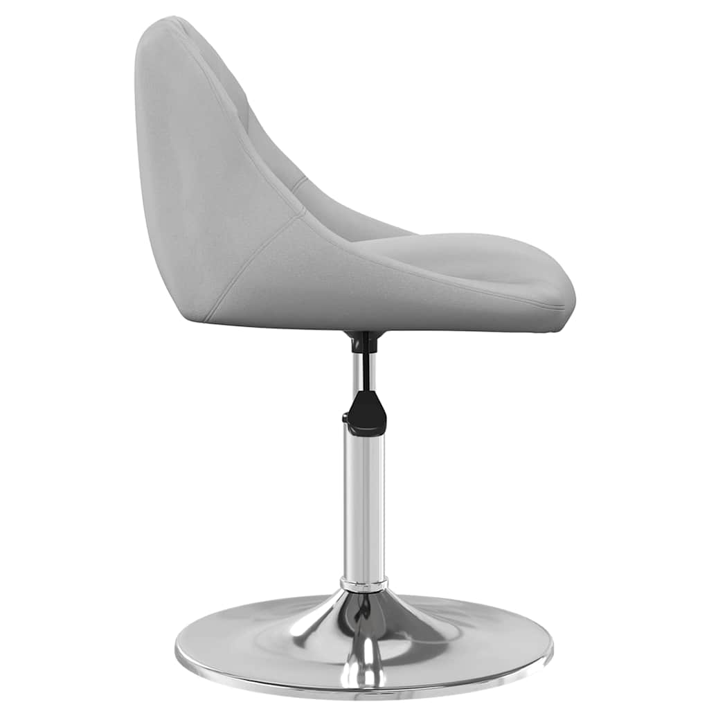Chaises pivotantes à manger lot de 6 Gris clair Velours
